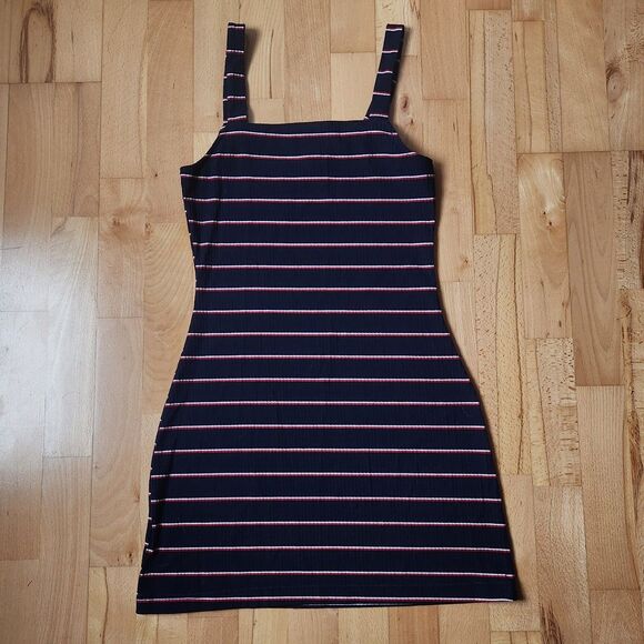 2/$15 Windsor Navy, Red, White, Striped Form Fitting, Mini Dress, Medium - Picture 6 of 6